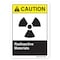 Signmission ANSI Caution Sign, Radioactive Materials, 10in X 7in Rigid Plastic, 7" H, 10" W, Landscape OS-CS-P-710-L-19787 - alternate 1